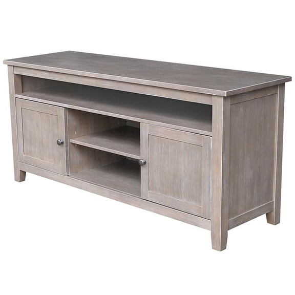 International Concepts 57" TV Stand in Washed Gray Taupe