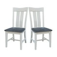 thumbnail image 1 of International Concepts Ava Solid Wood Dining Side Chair in White (Set of 2), 1 of 9