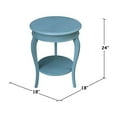thumbnail image 1 of International Concepts Cambria Solid Wood Round End Table in Ocean Blue, 1 of 7