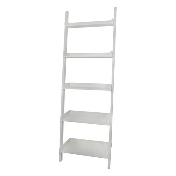 International Concepts Casual Dining 5-Tier Leaning Shelf in White