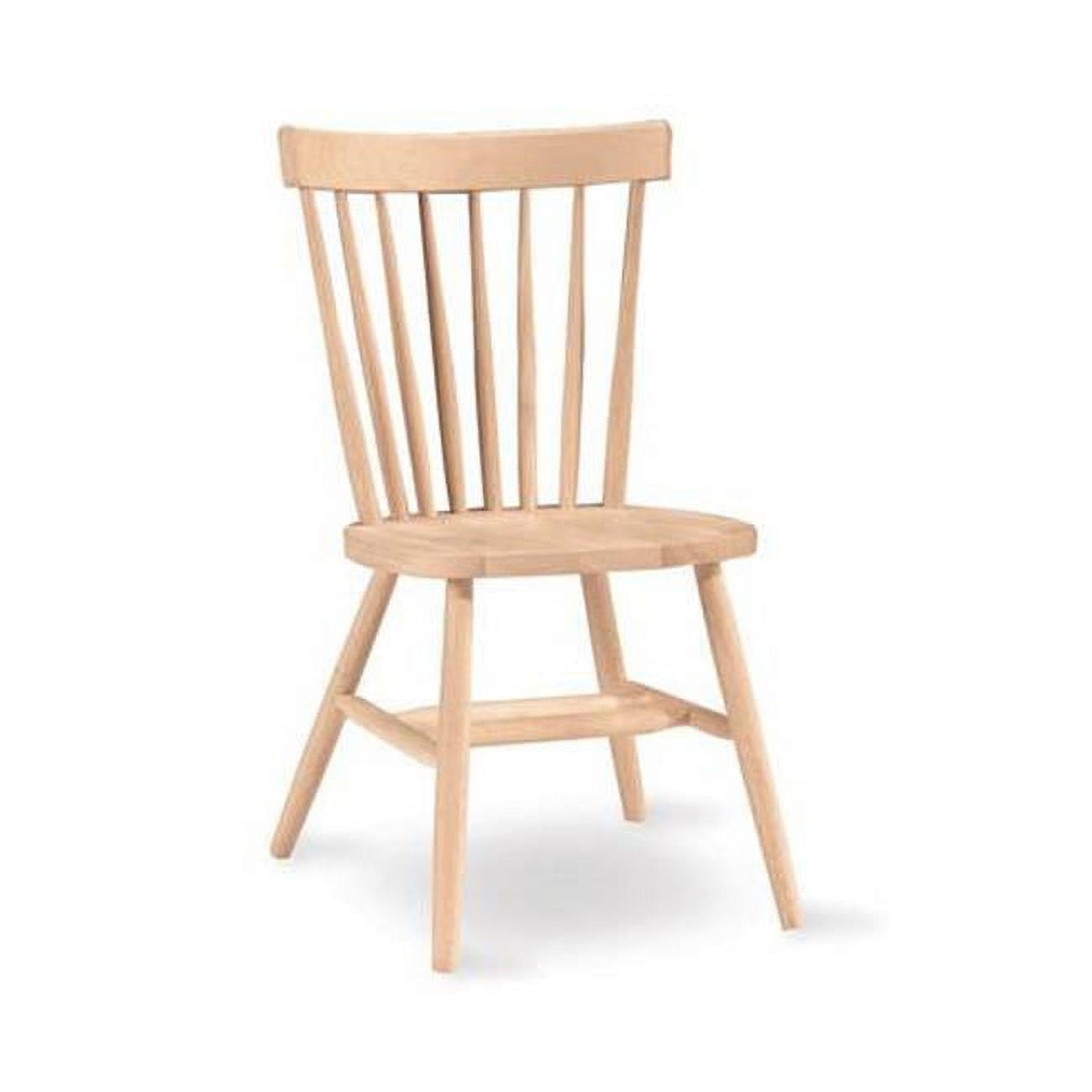 Brown Solid Wood Slat Back Side Chair, 40"