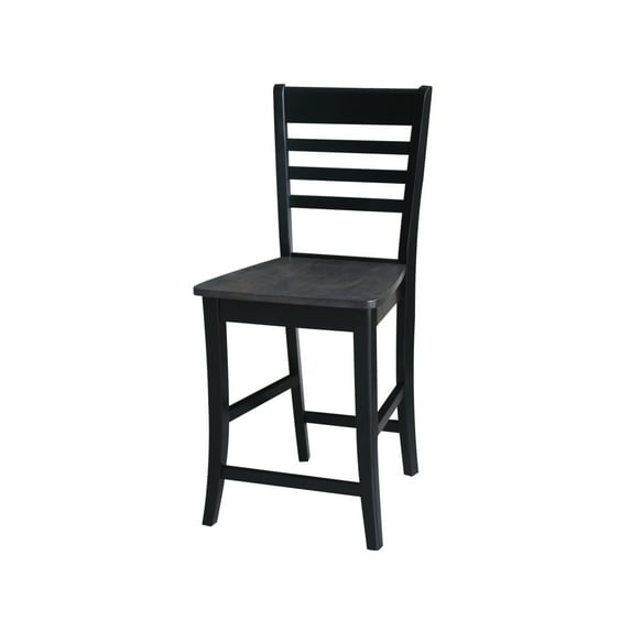 International Concepts Cosmo 24" Ladder Back Counter Stool in Coal