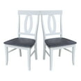 thumbnail image 1 of International Concepts Cosmo Verona Wood Dining Chairs in White/Heather Gray, 1 of 7