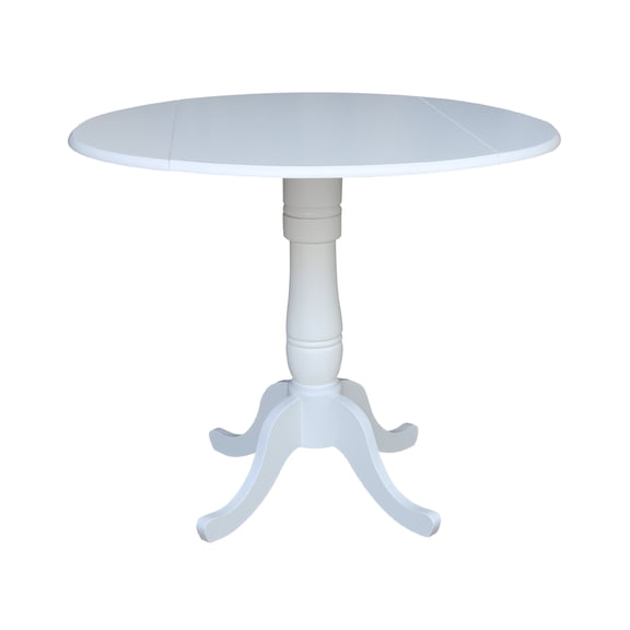 International Concepts Drop Leaf Counter Height Dining Table in White