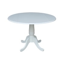 International Concepts Drop Leaf Dining Table in White