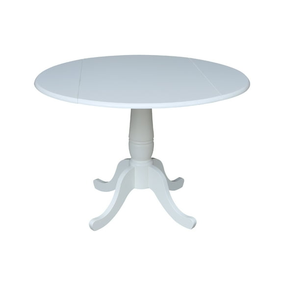 International Concepts Drop Leaf Dining Table in White