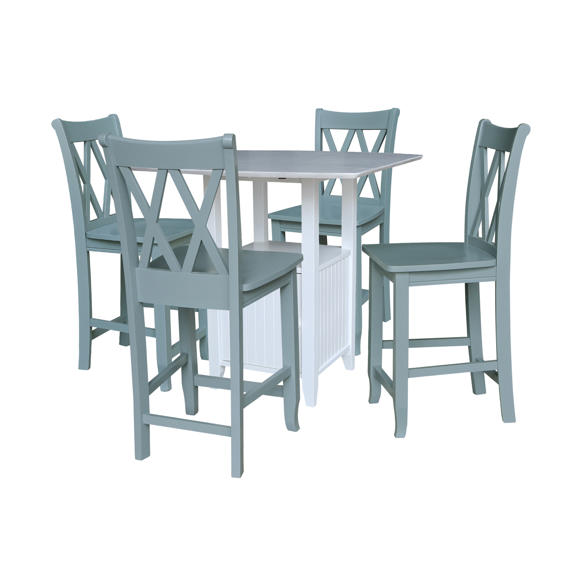 International Concepts Dual Drop Leaf Counter Height Bistro Table with