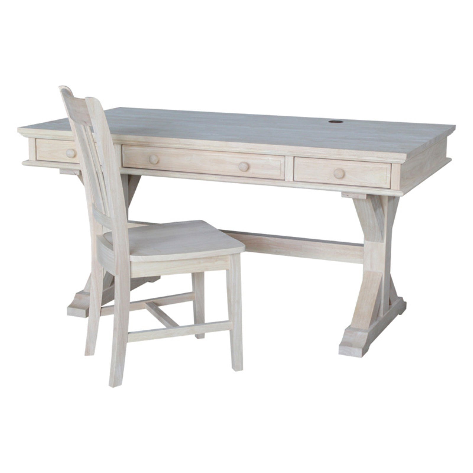 International Concepts Executive Desk with Canyon Base and San Remo