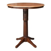 International Concepts Extendable Bar Table in Cinnamon and Espresso