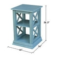 thumbnail image 1 of International Concepts Hampton Accent Table with Shelves in Ocean Blue, 1 of 7