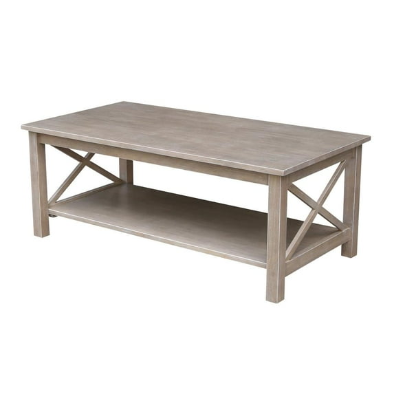 International Concepts Hampton Coffee Table in Washed Gray Taupe