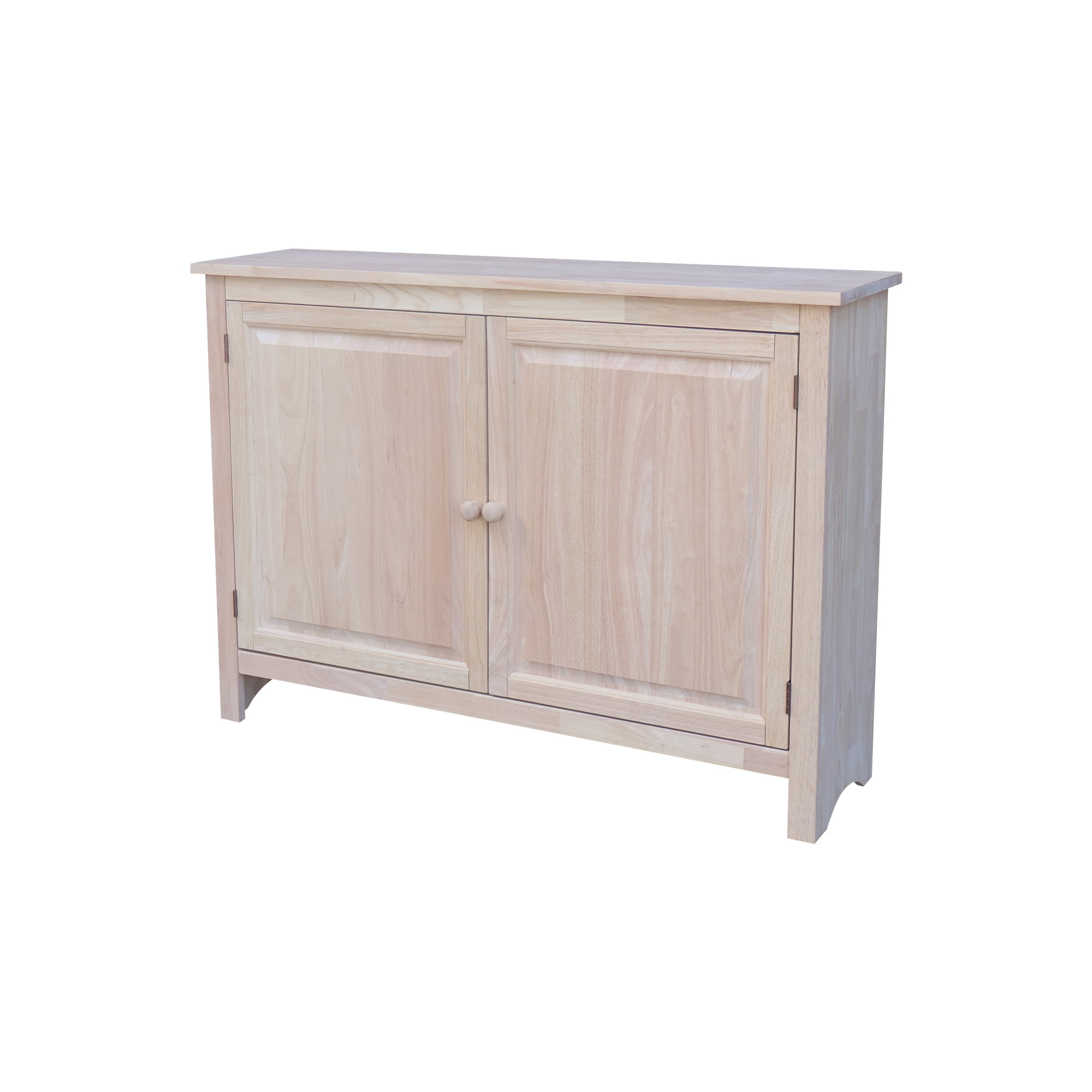 Light Brown Coastal Adjustable Shelving Buffet Sideboard