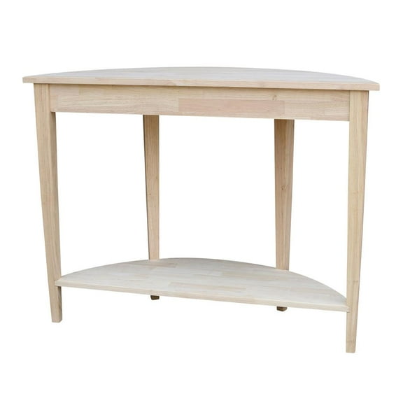 International Concepts Home Accents Unfinished Half Moon Console Table