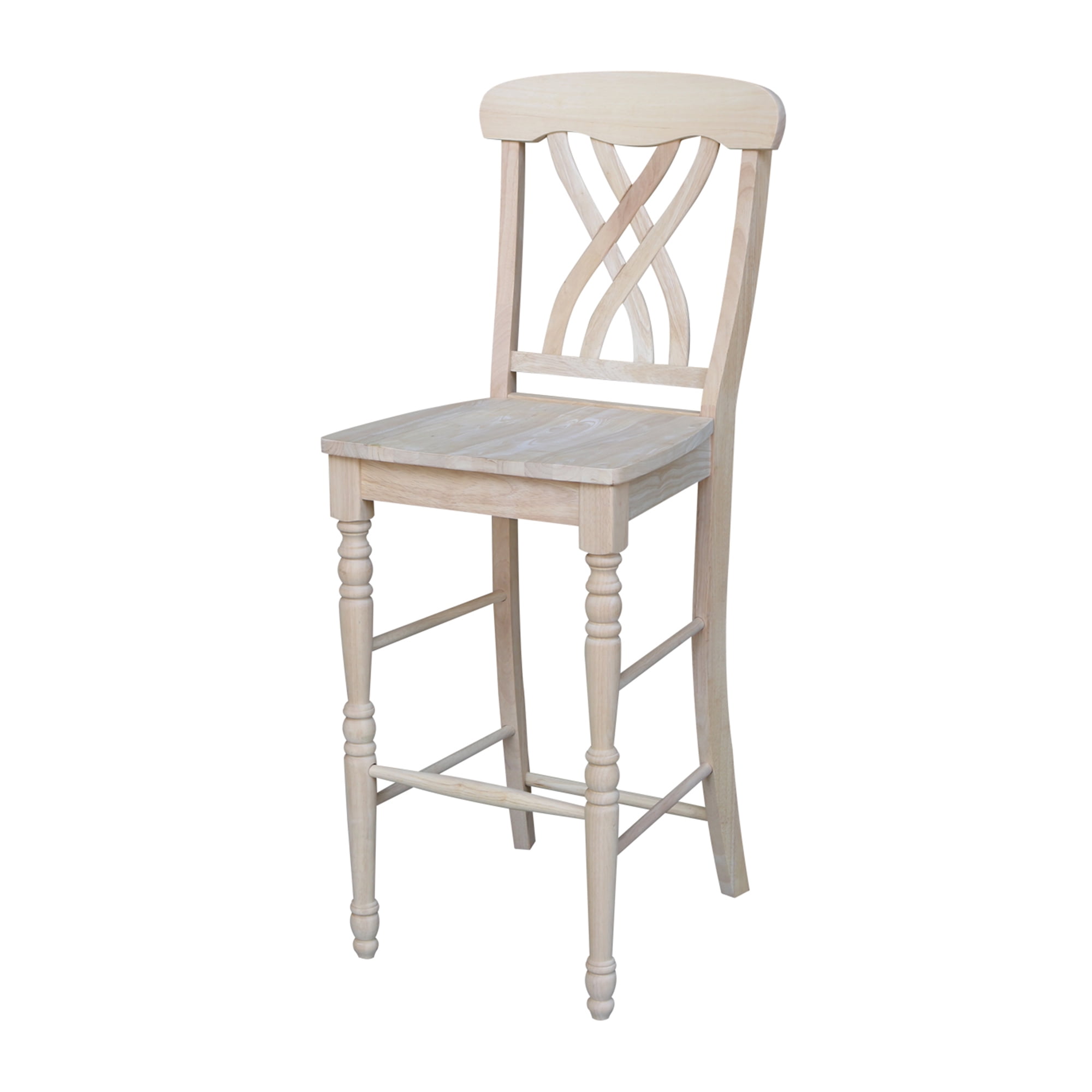 International Concepts Lattice Bar Height Stool 30 Seat Height