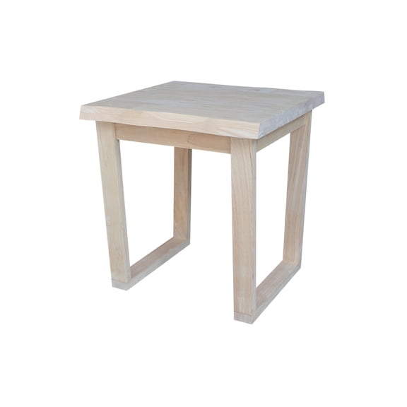 International Concepts Live Edge Solid Wood End Table, Unfinished