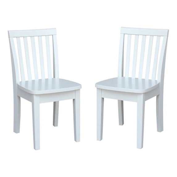 International Concepts Mission Kids Chair in Linen White (Set of 2)