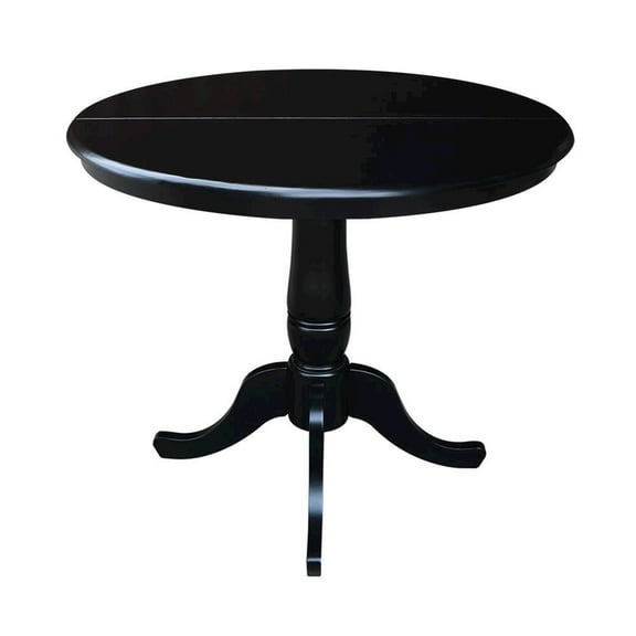 International Concepts Newbern 36 in. Round Top Pedestal Dining Table with 12 in. Leaf