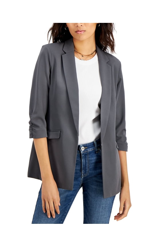 International Concepts Petite Menswear Blazer London Grey PS