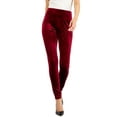 thumbnail image 1 of International Concepts Petite Velvet Skinny Pants Port PM, 1 of 1
