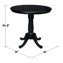 International Concepts Piperton 36 in. Round Top Pedestal Counter Height Dining Table