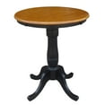International Concepts Round Top Pedestal Dining Table with Black Base ...