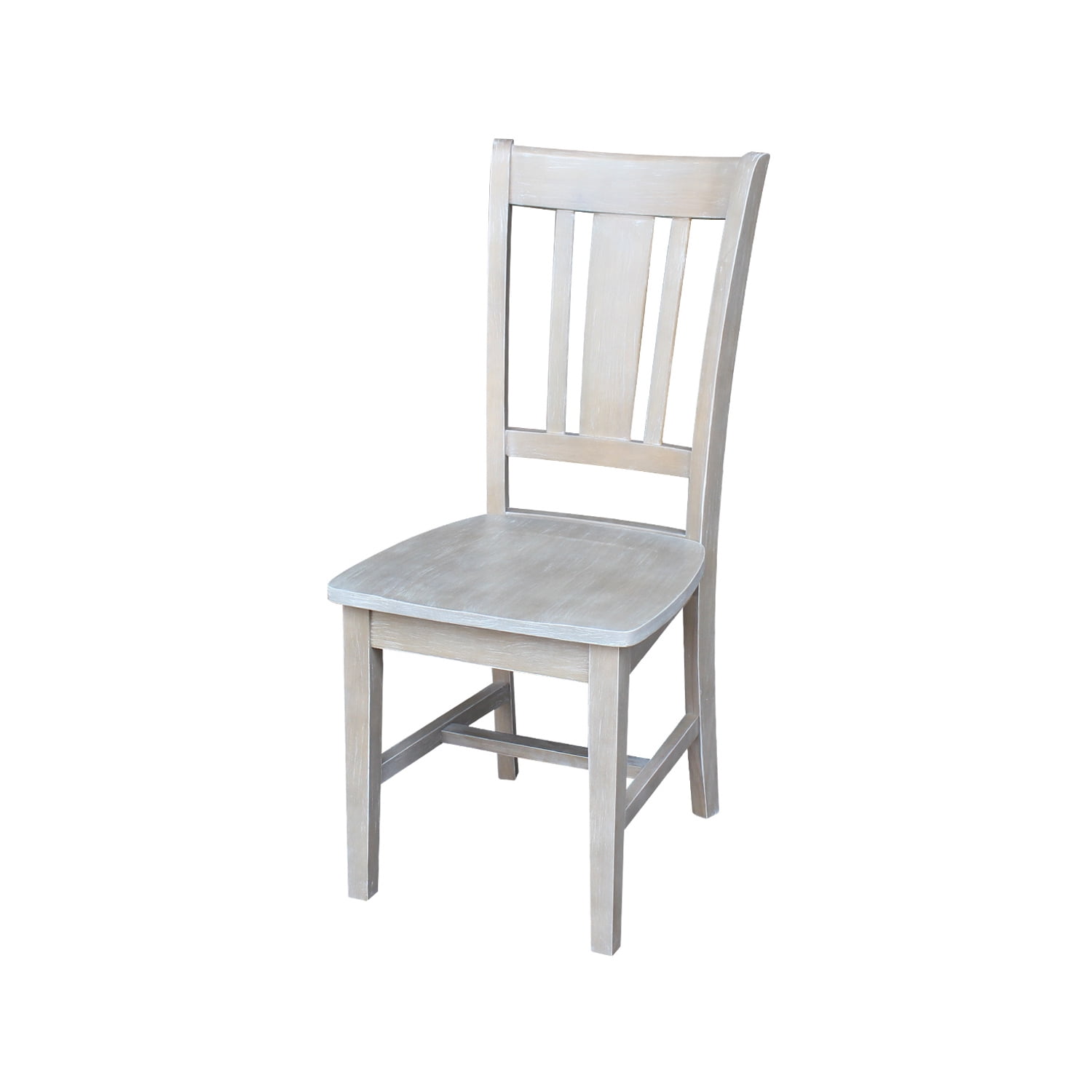 San Remo Slatback Side Chair in Washed Gray Taupe