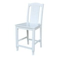 thumbnail image 1 of International Concepts Seaside Solid Wood Counter Height Stool, White, 1 of 10