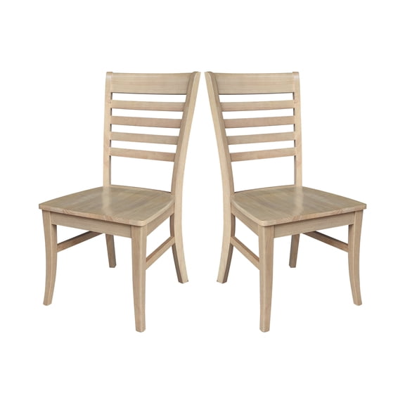 International Concepts Set of Two Roma Ladderback Dining Chairs, Honey
