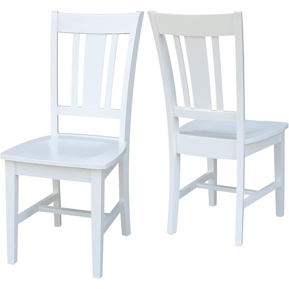International Concepts Set of Two San Remo Splatback Dining Chairs, White
