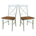 thumbnail image 1 of International Concepts Set of Two X-Back Dining Chairs Hickory and Shell, 1 of 5