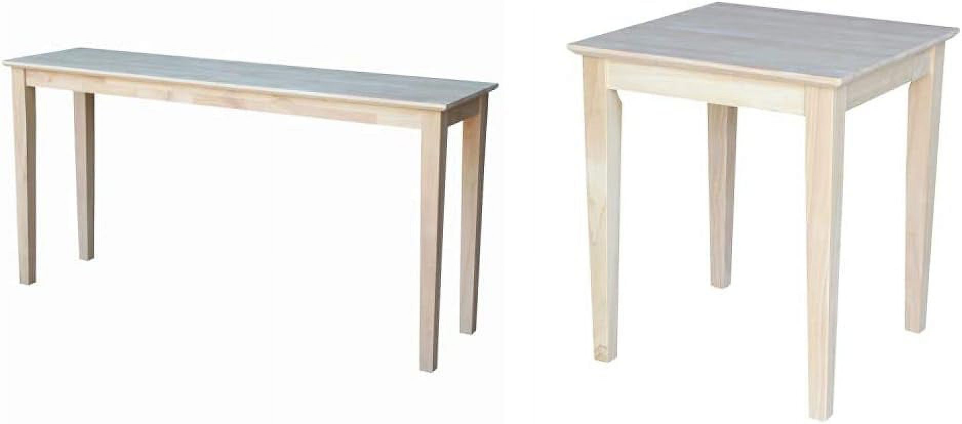 International Concepts Shaker Sofa Table Unfinished