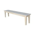 thumbnail image 1 of International Concepts 72-in Farmhouse Wood Bench, Unfinished, 1 of 8
