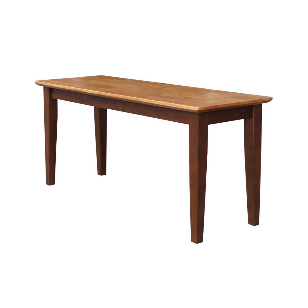 Cinnamon Espresso Solid Hardwood 39" Contemporary Bench