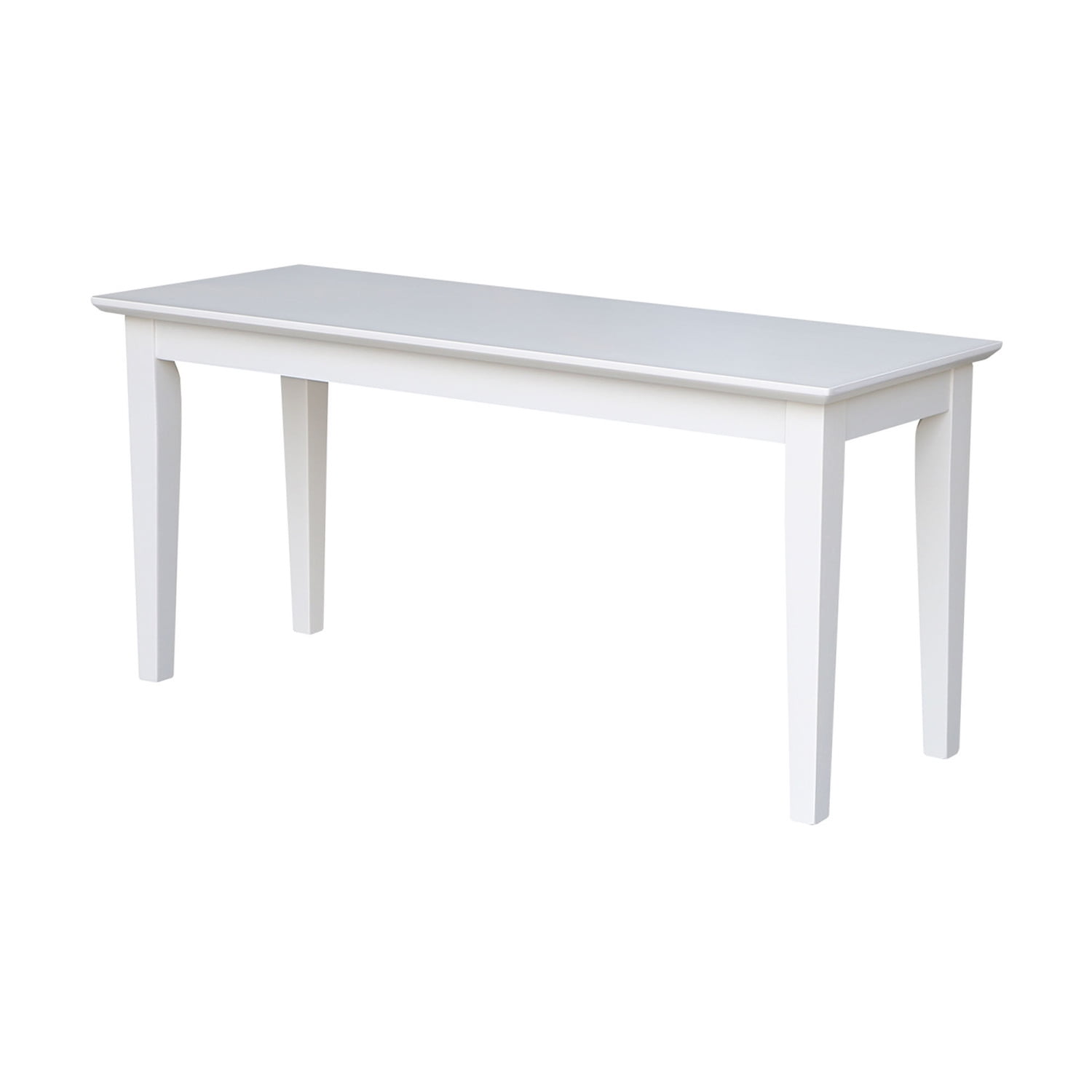 White Solid Wood Shaker Style Storage Bench