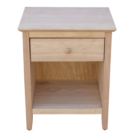 International Concepts 1-Drawer Wood Nightstand, Unfinished