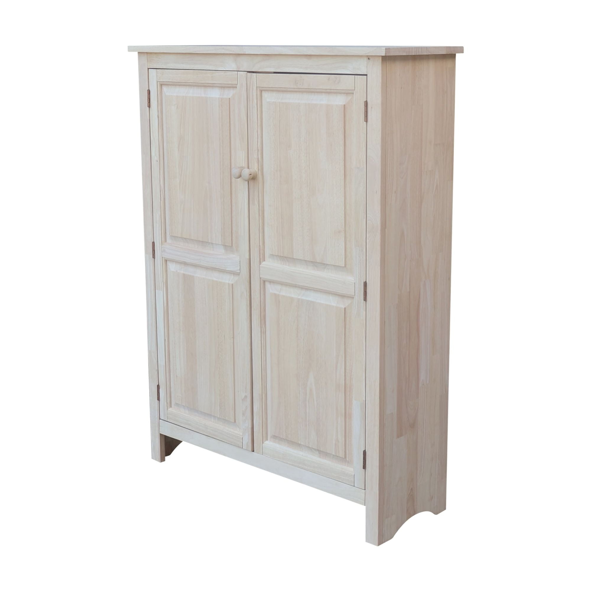 Eco-Friendly Parawood 53" Freestanding Jelly Cupboard with Adjustable Shelving