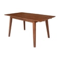 thumbnail image 1 of International Concepts Solid Wood 60" Butterfly Extension Dining Table, Rich Bourbon Oak Transitional Dining Table with Flared Shaker Legs, 1 of 5