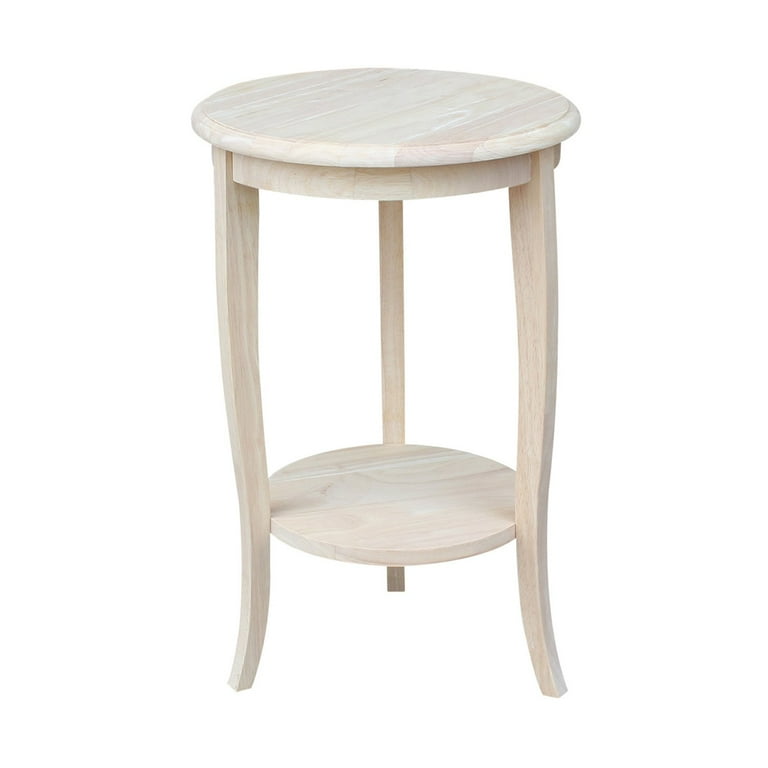 International Concepts End Table — Solid Hardwood, One Shelf, 25 Inches Tall, 17.9 X 16.7 Inch Shelf, Ready To Assemble