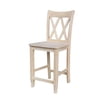 International Concepts X-Back Counter Stool - Walmart.com