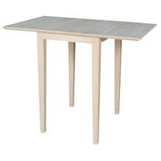 International Concepts Solid Wood Drop Leaf Casual Dining Table - Unfinished