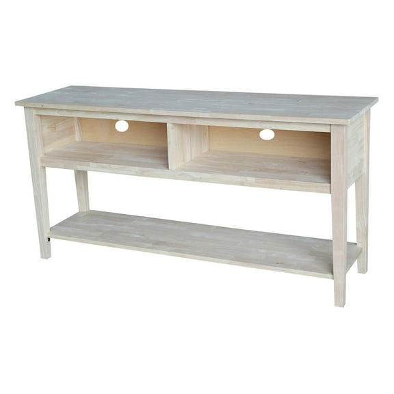 International Concepts Solid Wood Entertainment TV Stand - 60"