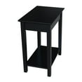 thumbnail image 1 of International Concepts Solid Wood Narrow End Table in Black, 1 of 6