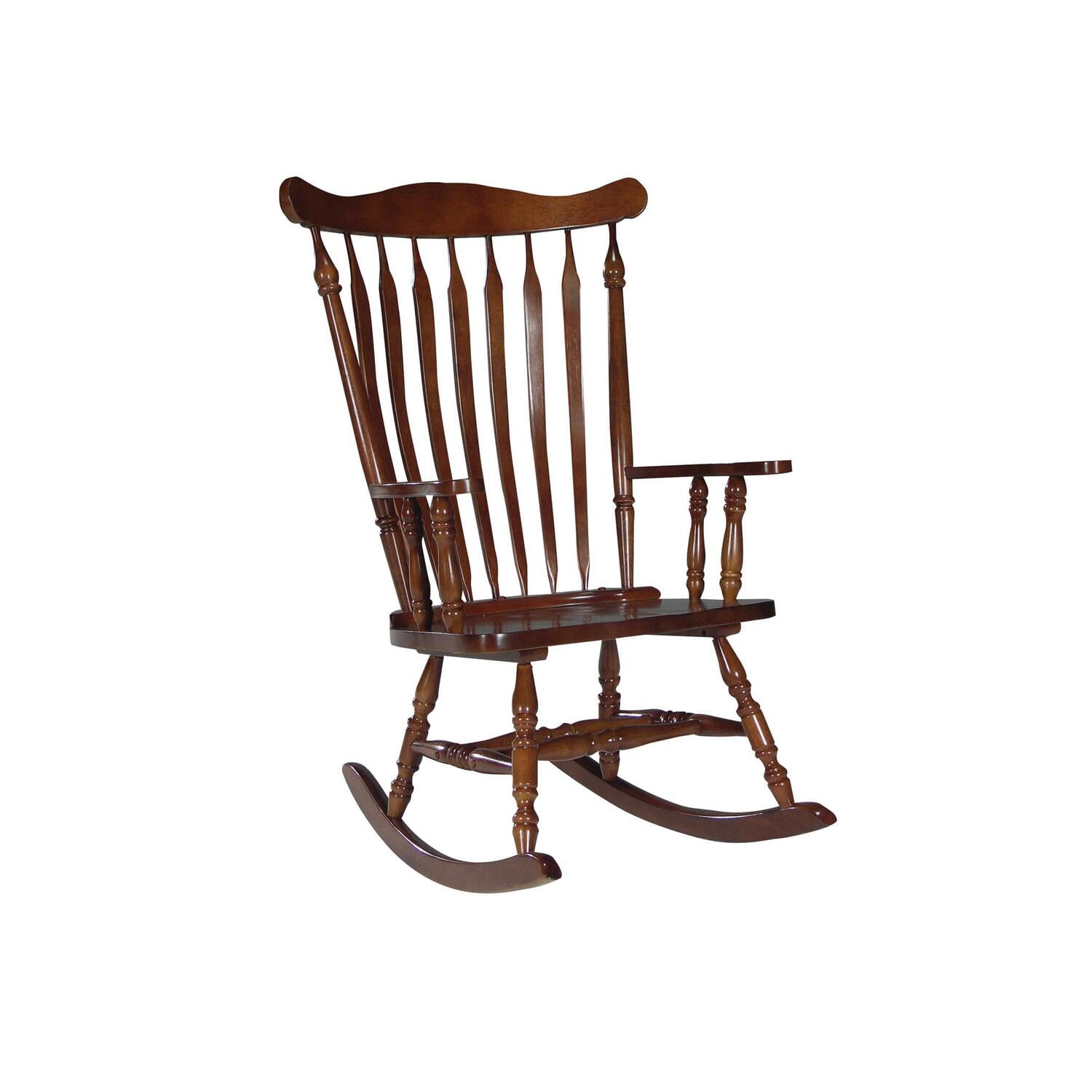 Elegant Cherry Solid Wood Contemporary Rocking Chair
