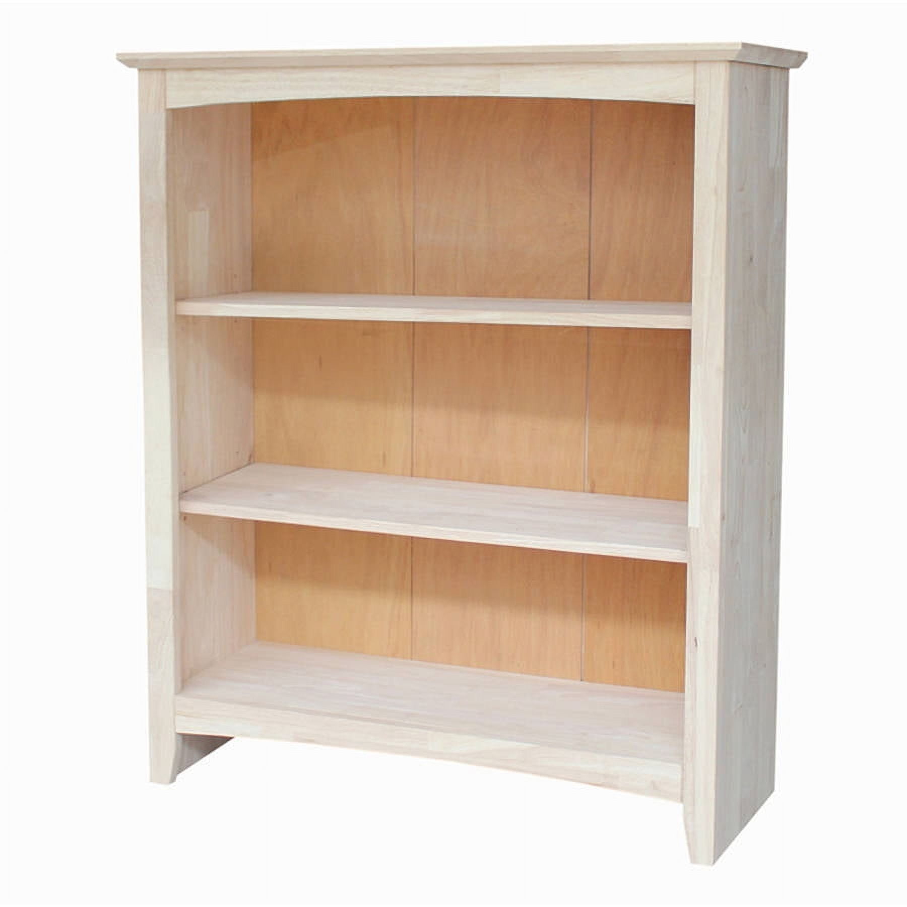 Traditional Elegant Adjustable Parawood Bookshelf - Brown