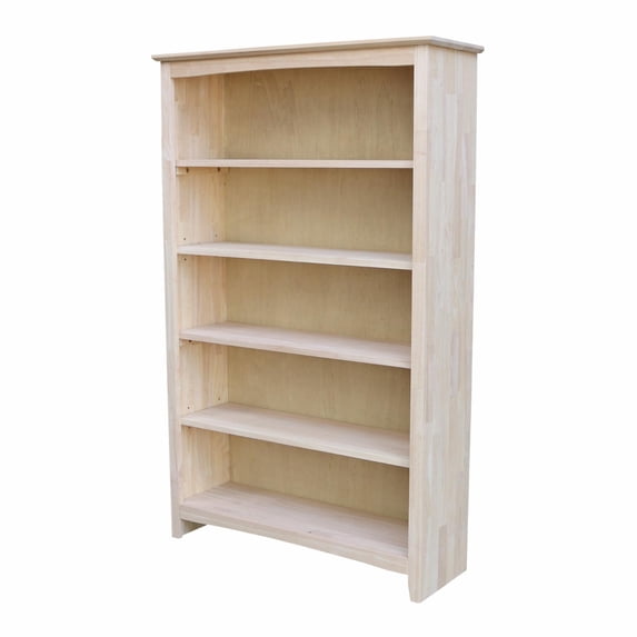 International Concepts Solid Wood Shaker Bookcase, 60 in H