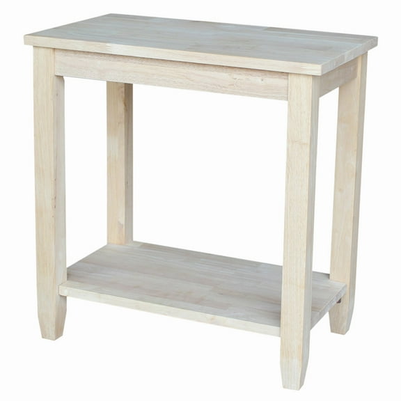 International Concepts Solid Wood Solano Accent Table Unfinished