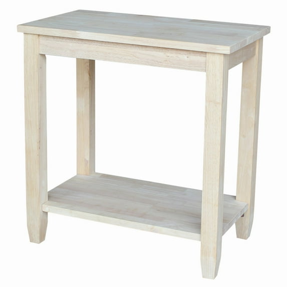 International Concepts Solid Wood Solano Accent Table Unfinished