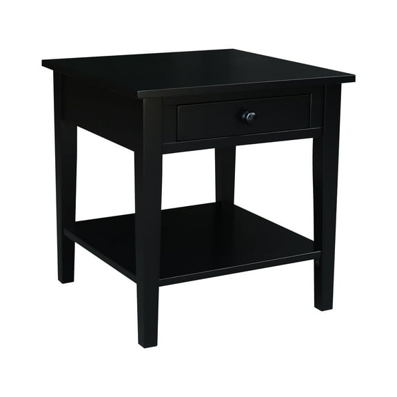 International Concepts Solid Wood Spencer Black End Table