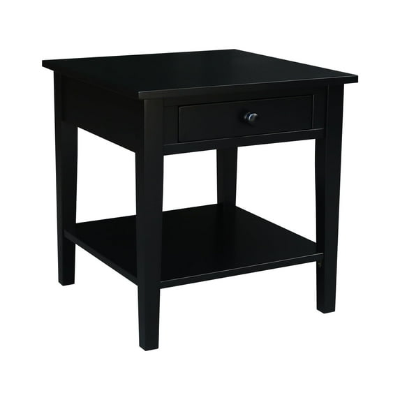 International Concepts Solid Wood Spencer Black End Table