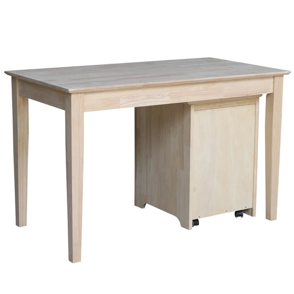International Concepts Solid Wood Unfinished 2 Drawer Vertical File Cabinet